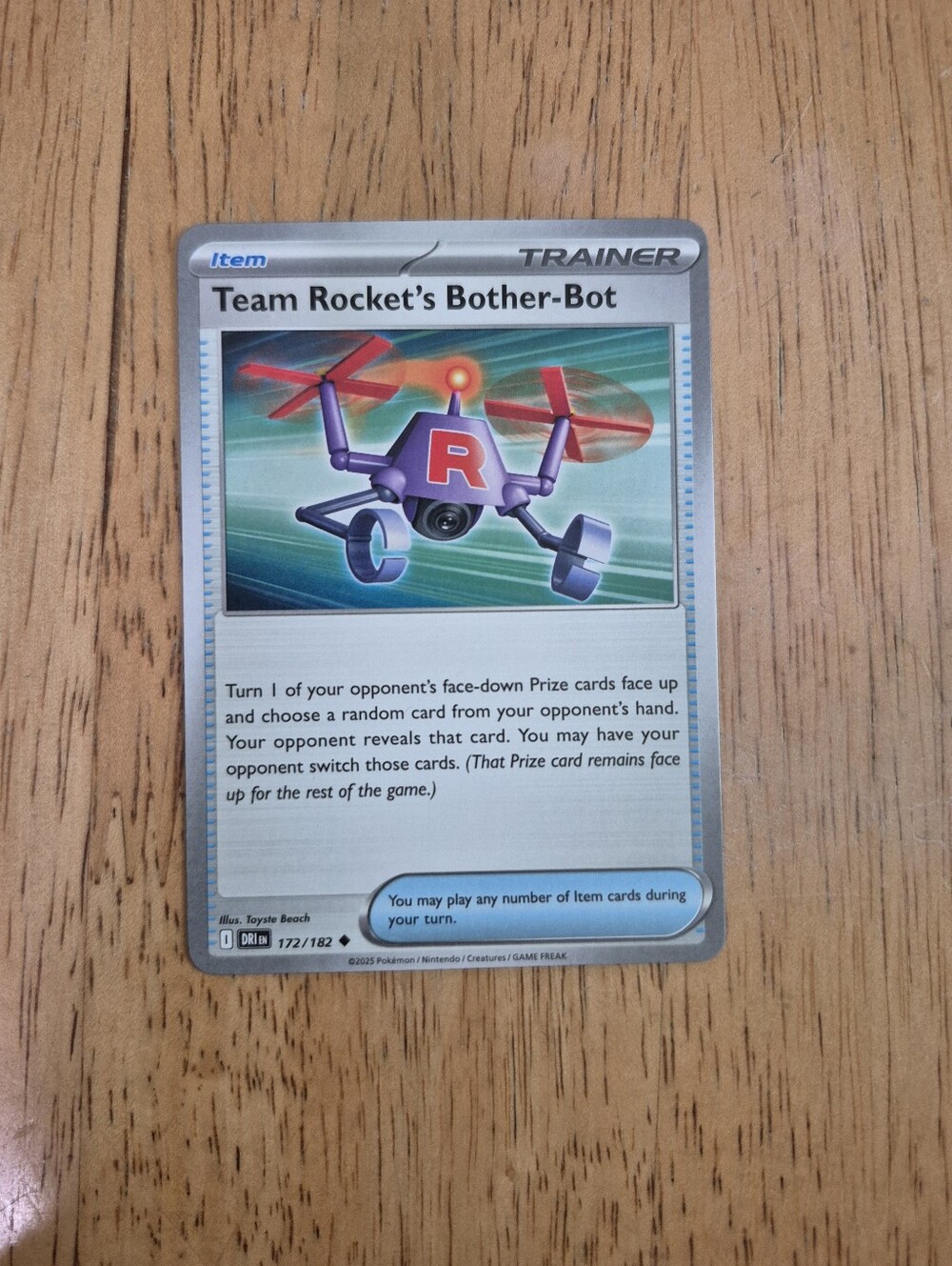 QTY 3 Pokémon Trainer Card Team Rocket's Bother-Bot